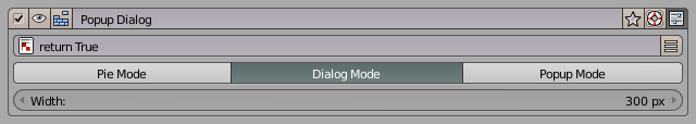 Popup Dialog mode settings